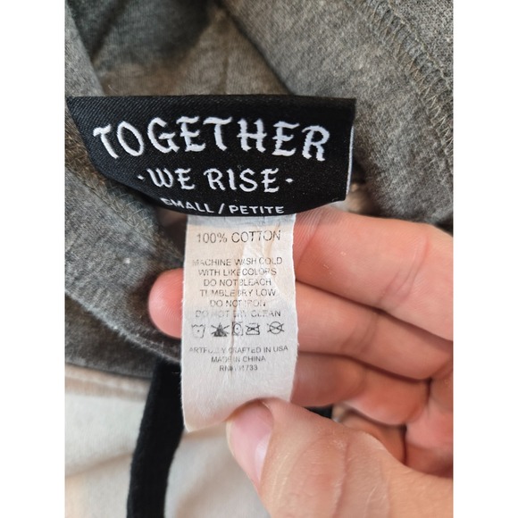 Sullen Art Collective Hoodie Mens S Ivory Native Roses Defend Love Sweatshirt - Picture 4 of 10